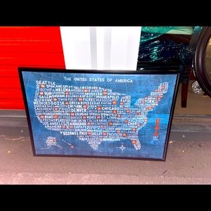 USA Map Sign